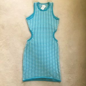 100% cotton cut-out crochet mini dress